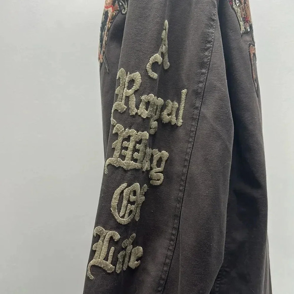 Rebel Spirit Military Jacket Coat Medieval Knight Horse Button Down Plus Sz 3XL - Picture 8 of 12